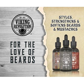 Beard Oil Conditioner 3 Pack - All Natural Variety Set Variety 2-3 Pack Mix: Bay Rum, Unscented, and Sandalwood Oil - Conditioning and Moisturizing for a Healthy Beard by Viking Revolution