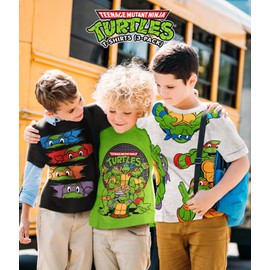 TMNT Ninja Turtles T-Shirt Outfit Boy Tee Toddlers Birthday to Kids Clothes 6 GyH/Bk/Gn SS
