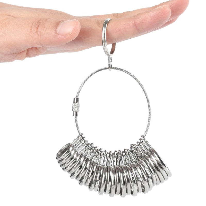 NuLink Ring Sizer Measuring Tool Stainless Steel Finger Rings Gauge