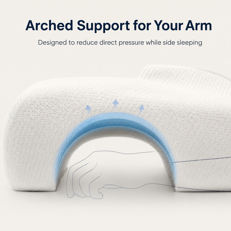 Couple Memory Foam Pillow with Arm Channel Side Sleeper Neck