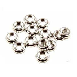 TERF® 100 Pcs Nickel Plated Screw Cup Washer Size No. 6 Countersunk Screw Surface Finishing Cup Washers Gauge Size No. 6g