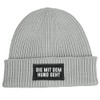 MoonWorks® Women's Beanie with Patch, Knitted Hat with Saying "Die