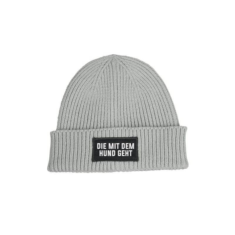 MoonWorks® Women's Beanie with Patch, Knitted Hat with Saying "Die