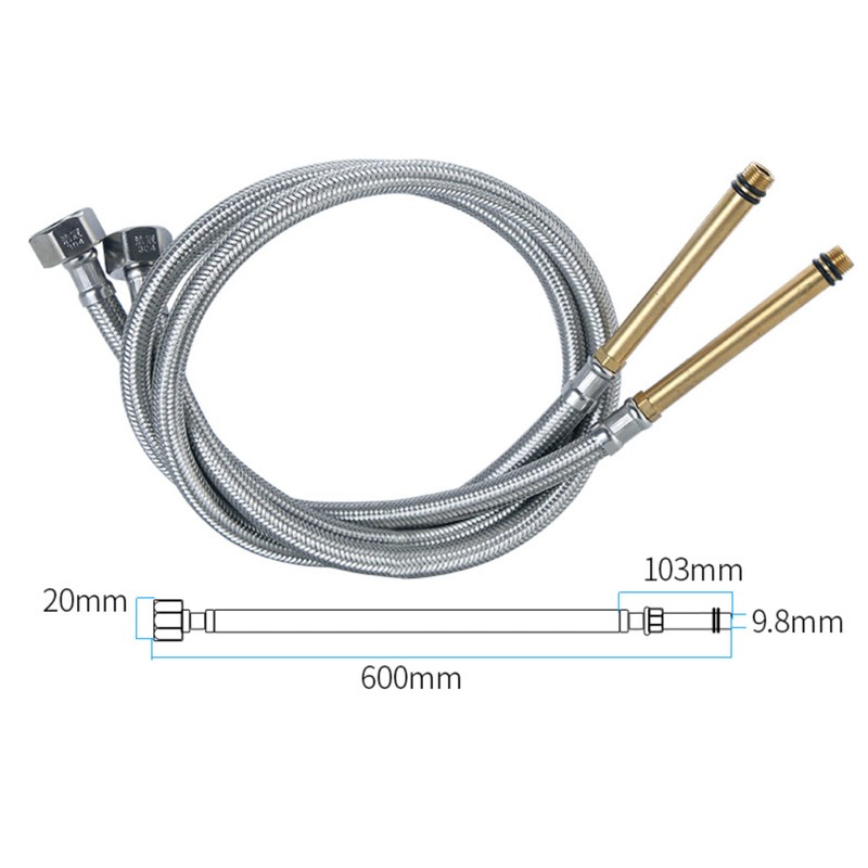 TradeProvider® Flexi Pipes for Taps (2pcs/pack)Kitchen Tap Connector 10M x1/2