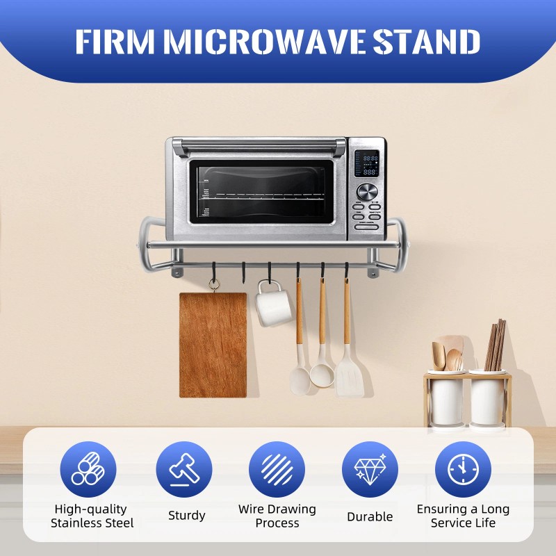 NOT INCLUDE Microwave Oven Rack Wall-Mount Kitchen Shelf Shelves Counter