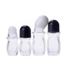TOPWEL 2PCS 50ml/1.69oz Empty Clear Deodorant Glass Roller Bottles Refillable