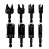 Tkxjry 8Pcs Wood Plug Cutters Drill Bit Set,Round Shank Electric
