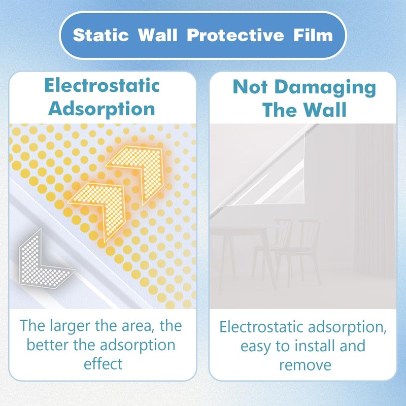 Yootiko Kitchen Stove Backsplash Clear Protector,Electrostatic Protective Film,Dry Erase Wallpaper,Plastic