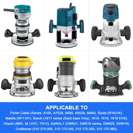 UYZO Dia 6-1/2" Router Base Plate with Letter-Marked Holes, Fits for Milwaukee, Porter Cable, Bosch, Craftsman, Dewalt, Hitachi, Ryobi (71369)