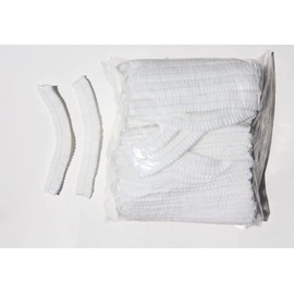 Regency Wraps Foodservice - Redes para el cabello, extensibles, desechables, transpirables, blancas, 100 unidades, tamaño mediano