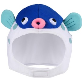 Abaodam Party Cosplay Headwear Costume Hat Plush Puffer Fish Shape Cap Photo Prop for Festival Cosplay Carnival