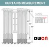 DWCN Short Curtains for Bathroom Windows 36 inches Length 2