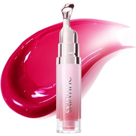 SKINTIFIC Serum Labial Hidratante (06 Rojo cereza) - Con péptidos, Escualano y Vitamina C -Efecto Brillo Espejo, Textura Ligera No Pegajosa - 1 pz
