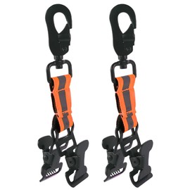 Abiemuce Pack of 2 Glove Holders, Glove Holder Belt, Fire Brigade Glove Holder, Glove Clip with Metal Carabiner, Glove Clip Glove Holder of Gloves, Towels (Green) (D)