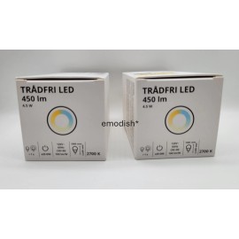 IKEA Set of 2- IKEA TRADFRI LED bulb E12 450 lumen smart wireless dimmable 605.187.35