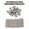 HiSport Exhaust Manifold Studs and Nuts Kit - 16pcs Compatible