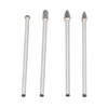 4Pcs Extended Carbide Rotating Burr Set 1/4in Shank Tungsten Steel