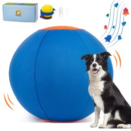 TailWaggers Jingle Herding Ball for Dogs,Durable Cover for Long-Lasting Dog Toys, for Exercise and Entertainment Dogs in Backyard-18in-Upgrade