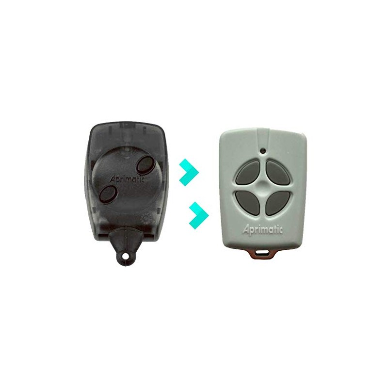 APRIMATIC TX4E Compatible with APRIMATIC TX2M - Garage Control Grey