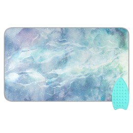 adornlife Marbled Homes Ironing Mat/Pad (Large 47 x 28 inch) with 3mm Padding & Silicone Iron Rest for Steam Pressing on Tabletop or Bed - Heat Resistant, Portable, Quilting & Travel Blanket