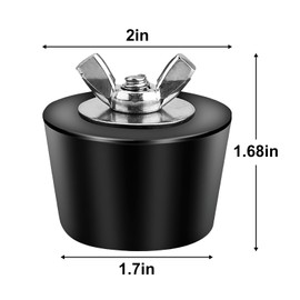 2-Pack Pool Freeze Plugs Rubber Expansion Pipe Plug with SS Screw Stainless Steel Bolt Pool Plug for Above Ground Pools, Inground Pools (2inch)