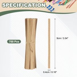 YELARXI Twist Ties Reusable Kraft Paper Bread Ties 3.5 Inch Fit for Plastic Bags Treat Candy Bag Plants Craft Projects Household Office Garden - (700Pcs, Natural)