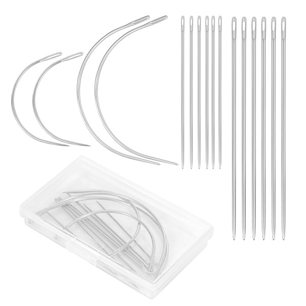 Professional Large-Eye Leather Stitching Needles 16PCS（Blunt Needles）4 Different Sizes for