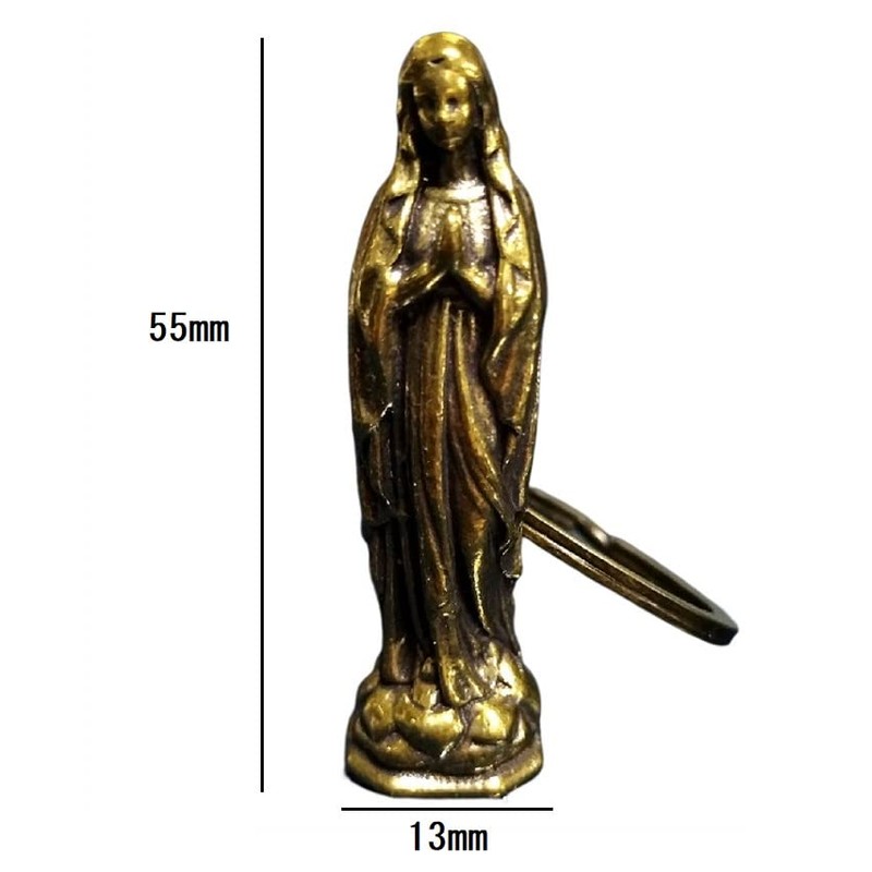 [Kaimed] Virgin Mary Jesus Christ Key Chain Key Ring Brass