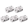 sourcing map 5 Pieces 4 mm to 4 mm Aluminium