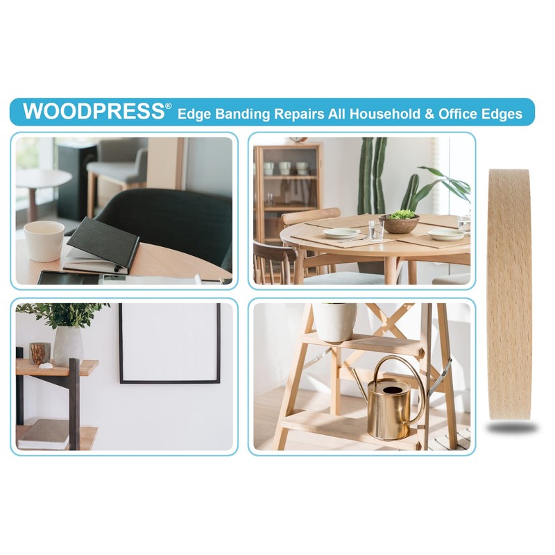 WoodPress® 30mm Shackle Edge Real Steamed Beech Wood - 7.5m