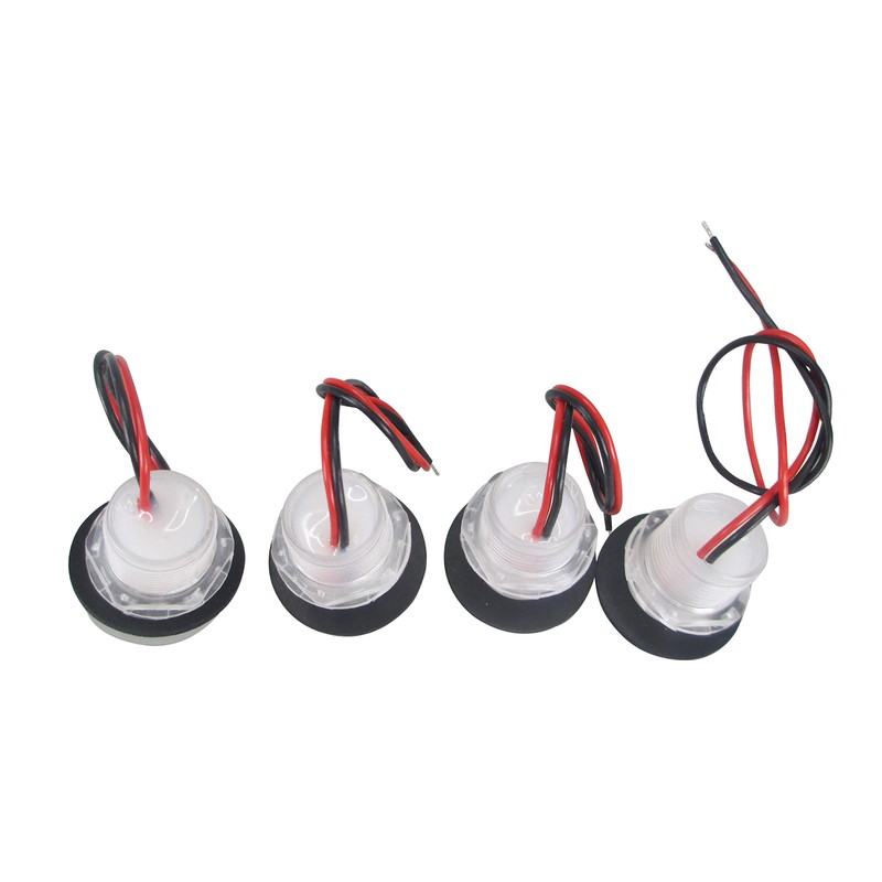 Pactrade Marine 4 Pieces Boat LED Livewell Round Button Blue