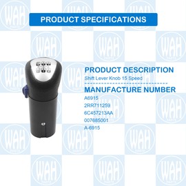 Wahparts A6915 Shift Lever Knob 15 Speed Compatible with Eaton Truck 7LL 8LL 9MLL Replace 2RR711259 6C457213AA 007685001