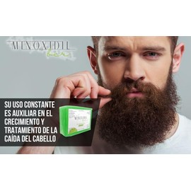 Jabón para Barba y Bigote Minoxidil 5% y Bergamota MINOXIDILBER. Incluye 3 piezas