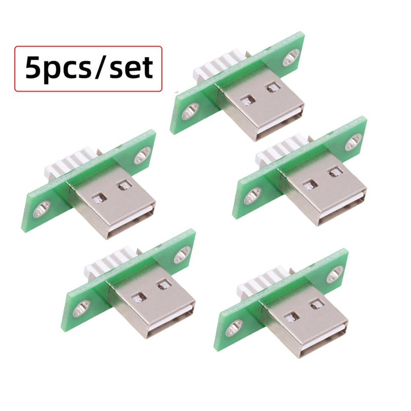 NFHK 5pcs/set DIY OEM USB Type A Male Plug Connector