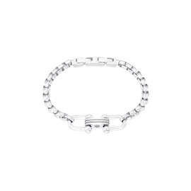 s.Oliver Men's Stainless Steel Bracelet, 18 + 2 cm, Silver, Comes in Jewellery Gift Box, Stainless Steel, No Gemstone