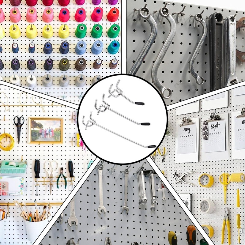 twinklemon 150PCS Pegboard Hooks 2/4/6 Inch Peg Board Organizer Accessories