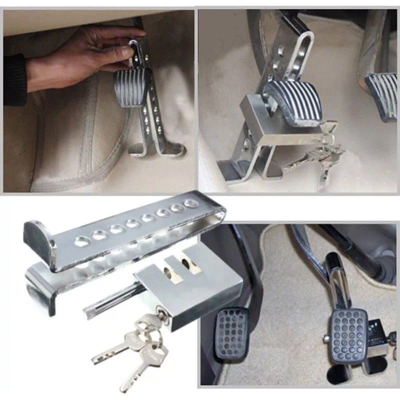 Unbranded Stainless Steel Brake Pedal Lock Security Car Auto Clutch