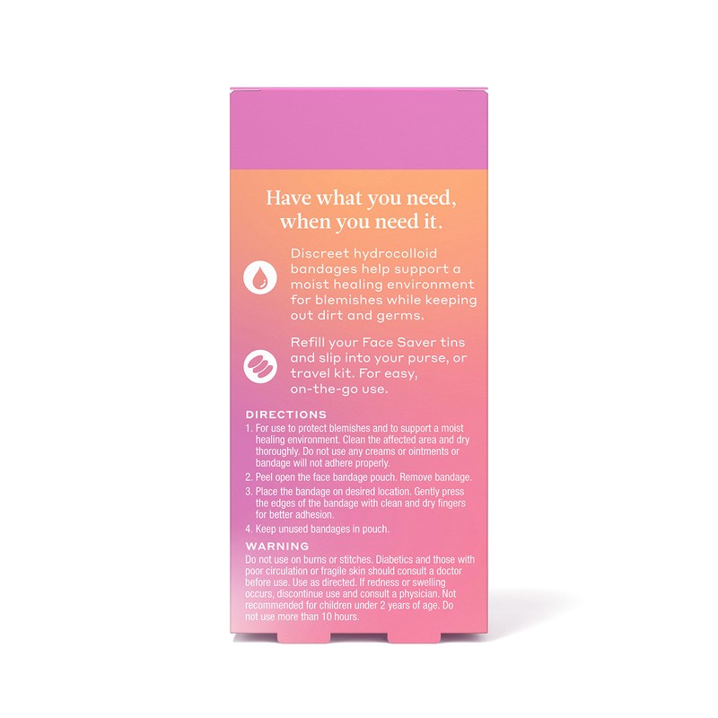 Welly Bandages - Face Saver, Hydrocolloid Acne Blemish Patch, Adhesive