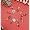 FIBO STEEL 9Pairs Clip On Christmas Dangle Earrings for Women