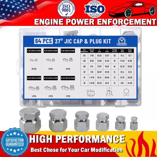 Precision Auto Labs 64 PCS LOT JIC CAP AND PLUG