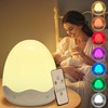 Egg Light for Nursery, 10 Brightness+10 Colors Egg Night Light