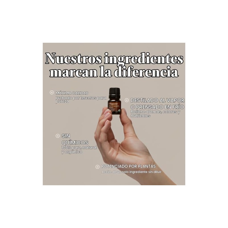Cliganic Set de 5 Aceites Esenciales Orgánicos para Difusor, 15