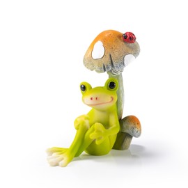 zimiliz Mini Frog Figurines - Cute Frog Figurines for Desk and Shelf Decor,Small Funny Frog Statue for Desk Accessories,Tiny Resin Frog Figurine Gifts for Frog Lovers and Book Lovers (Rest-01)