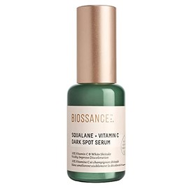 Suero para manchas oscuras Biossance Squalane + Vitamin C. Suero ligero y potente con 10% de vitamina C para iluminar la piel, atenuar las manchas osc
