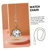 SAFIGLE 3pcs Antique Alloy Pocket Watch Chain Retro Clip Chain