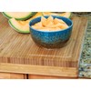Lipper International Bamboo Wood Over-the-Counter-Edge Kitchen Cutting and Serving Board,