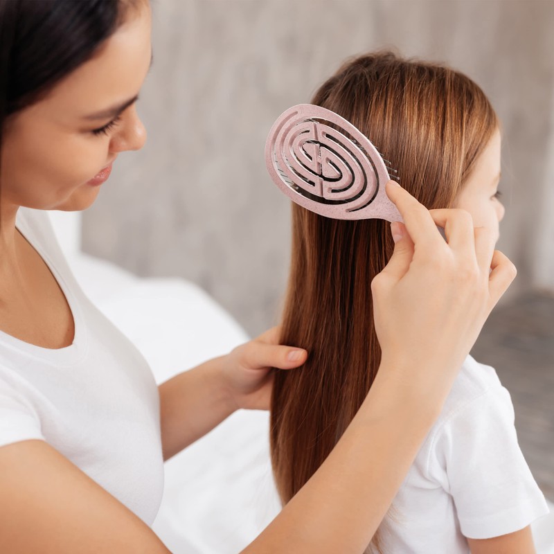 BJORKI Children's Hair Brush Without Pulling Detangler Against Knots &