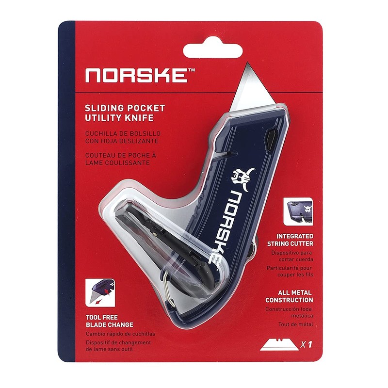 Norske Tools NMCP075 Metal Utility Knife with Carabiner