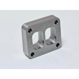 CFS T4 Divided Inlet Slanted Spacer  1.25" / 0.92" Billet 5 Degree Tilted Twin Ports