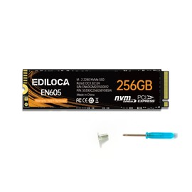 EDILOCA EN605 SSD 256GB PCIe Gen 3.0x4 NVMe1.3 M.2 2280 Internal SSD with 3D NAND Flash Load Up to 2050MB/s for Laptop and Desktop PC 3 Years Warranty (256GB)
